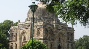 **Alt Text:** Historic dome tomb in Lodhi Garden