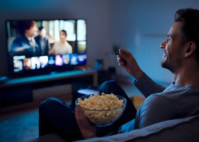 Man Watching Netflix