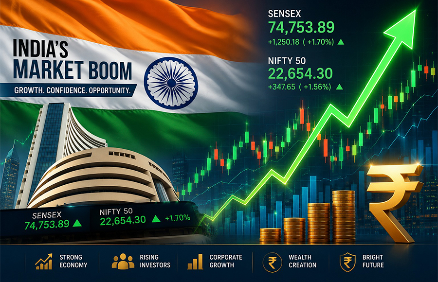 NIFTY SENSEX Upward Chart