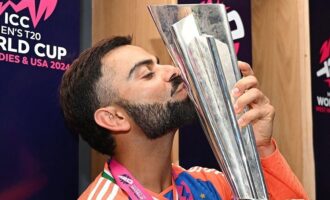 Virat Kohli Holding Trophy
