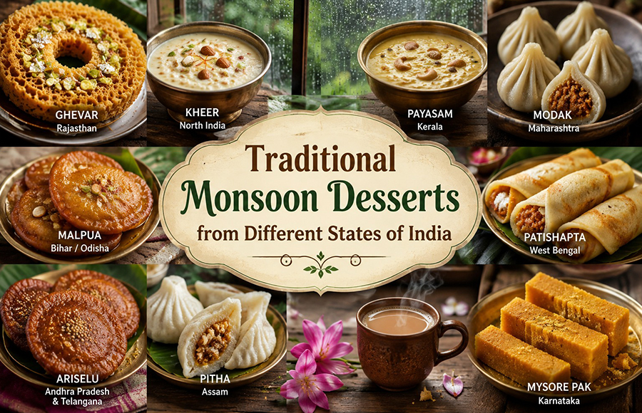 Traditional Monsoon Desserts from Different States of India